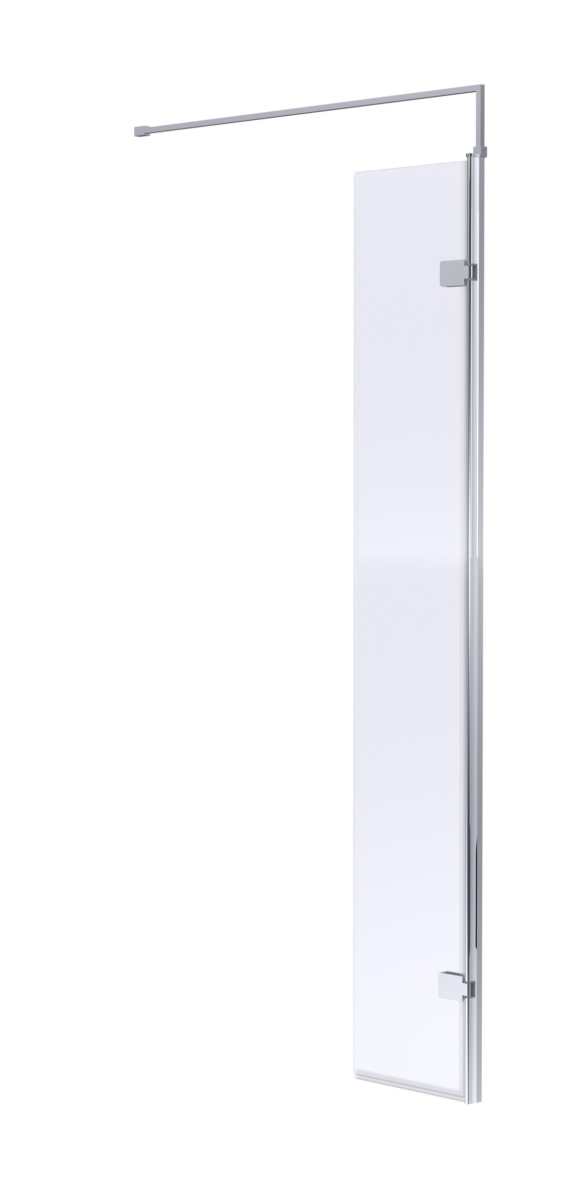 Nuie 320mm Semi-Frameless Hinged Wetroom Screen With Support Bar – Chrome, photo 2