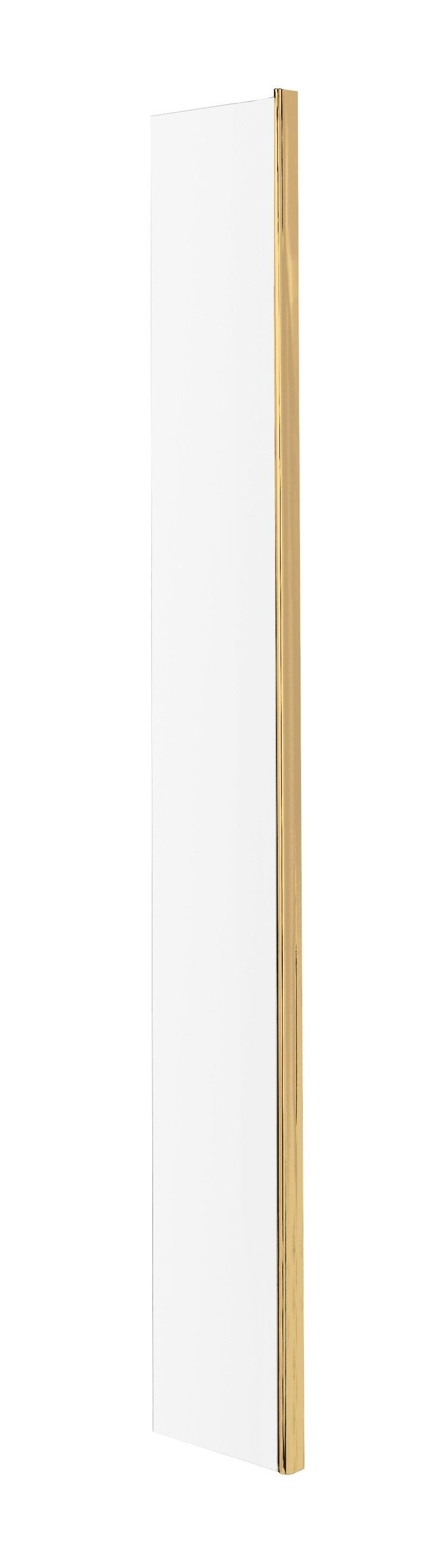 Nuie 200mm Semi-Frameless Wetroom Return Screen – Brushed Brass