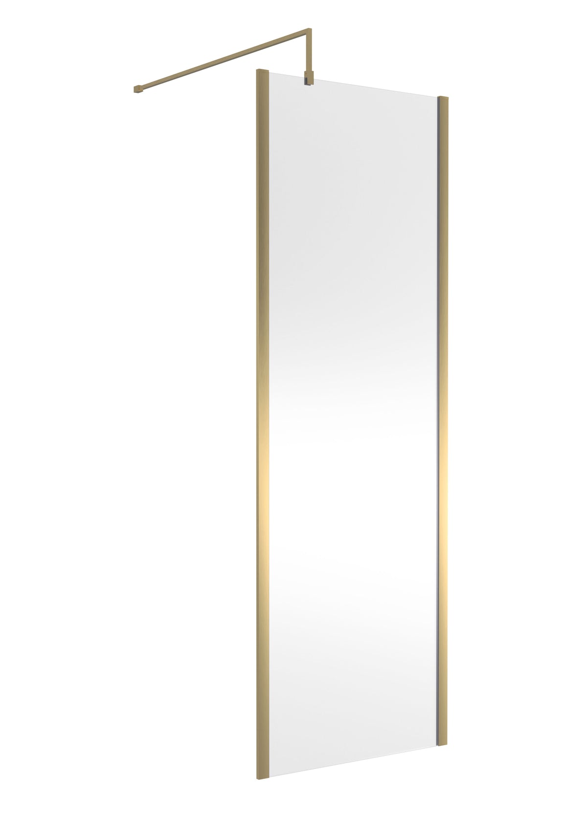 Nuie Semi-Frameless Wetroom Screen With Support Bar – 1850mm High – 700mm, 760mm, 800mm, 900mm, 1000mm, 1100mm, 1200mm & 1400mm, photo 2