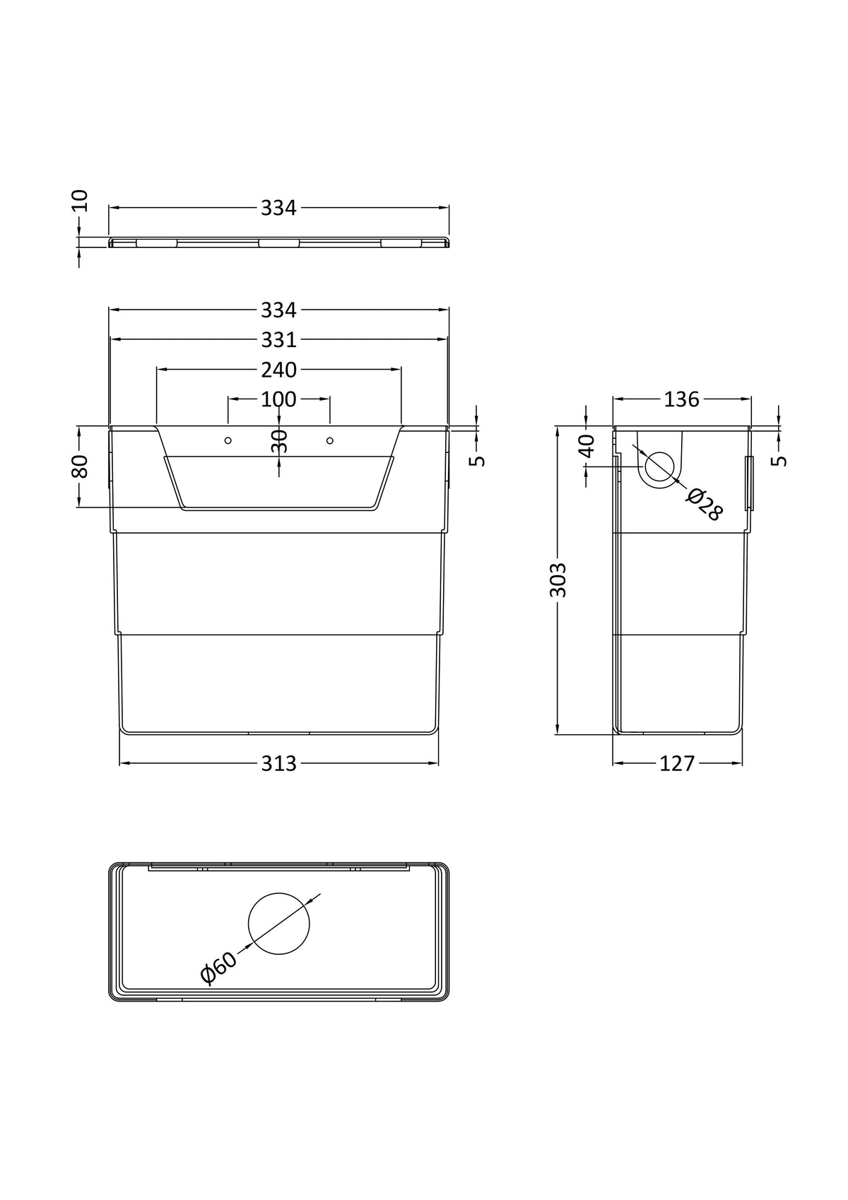 Nuie Dual Flush Concealed Cistern with Flush Button – Chrome, photo 2