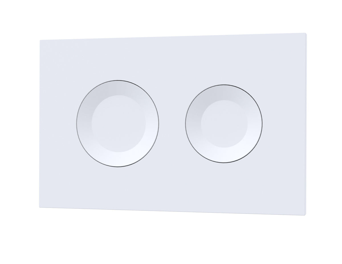 Nuie Round Dual Flush Push Button – White, Black or Brushed Brass, photo 2