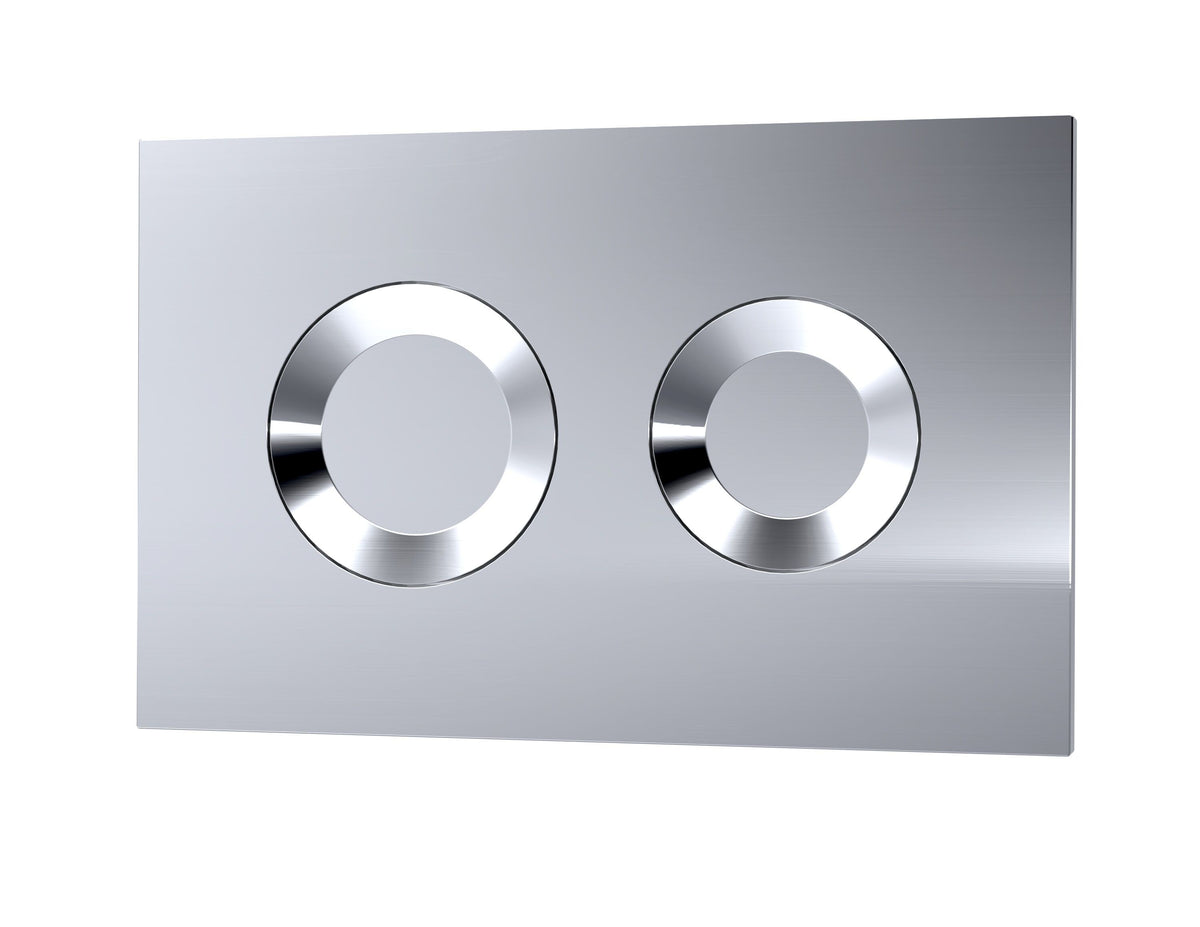 Nuie Concealed Cistern With Round Dual Flush Push Button – Chrome, photo 3