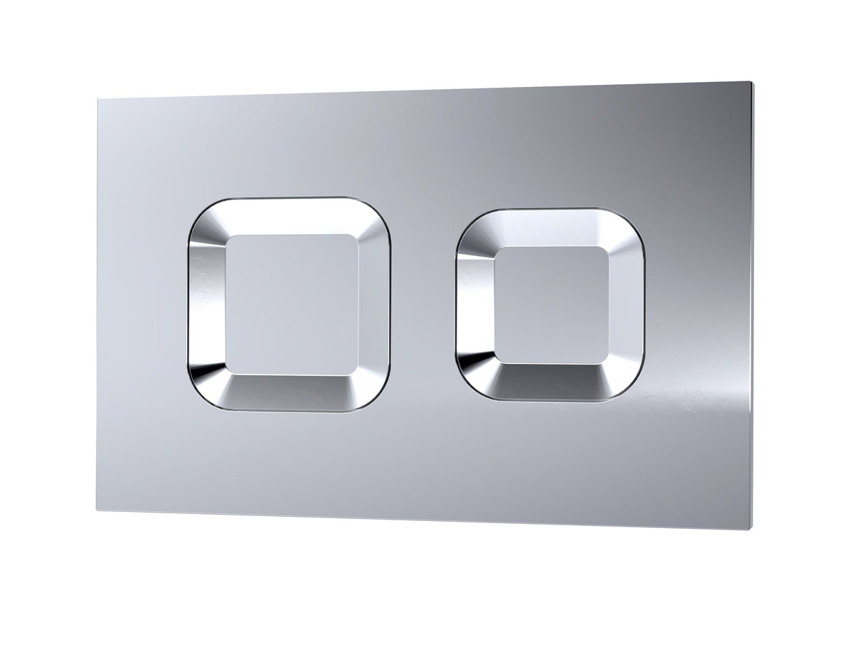 Nuie Concealed Cistern With Square Dual Flush Push Button – Chrome, photo 3