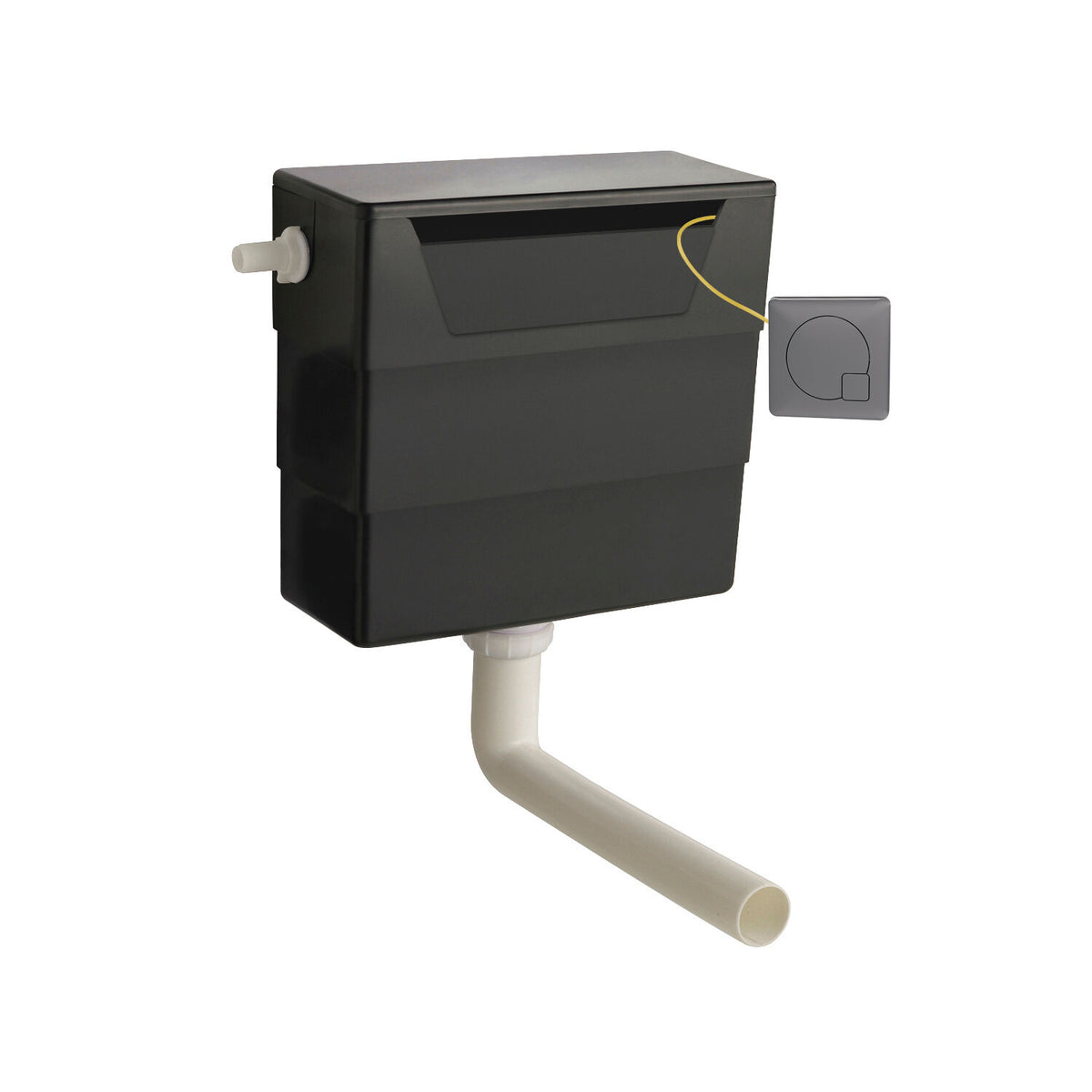 Nuie Concealed Cistern With Contemporary Dual Flush Plate – Chrome, Brushed Brass or Brushed Pewter, photo 3