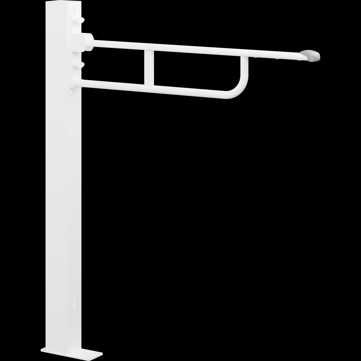 Pressalit VALUE Support Arm – on Free-Standing Column, White