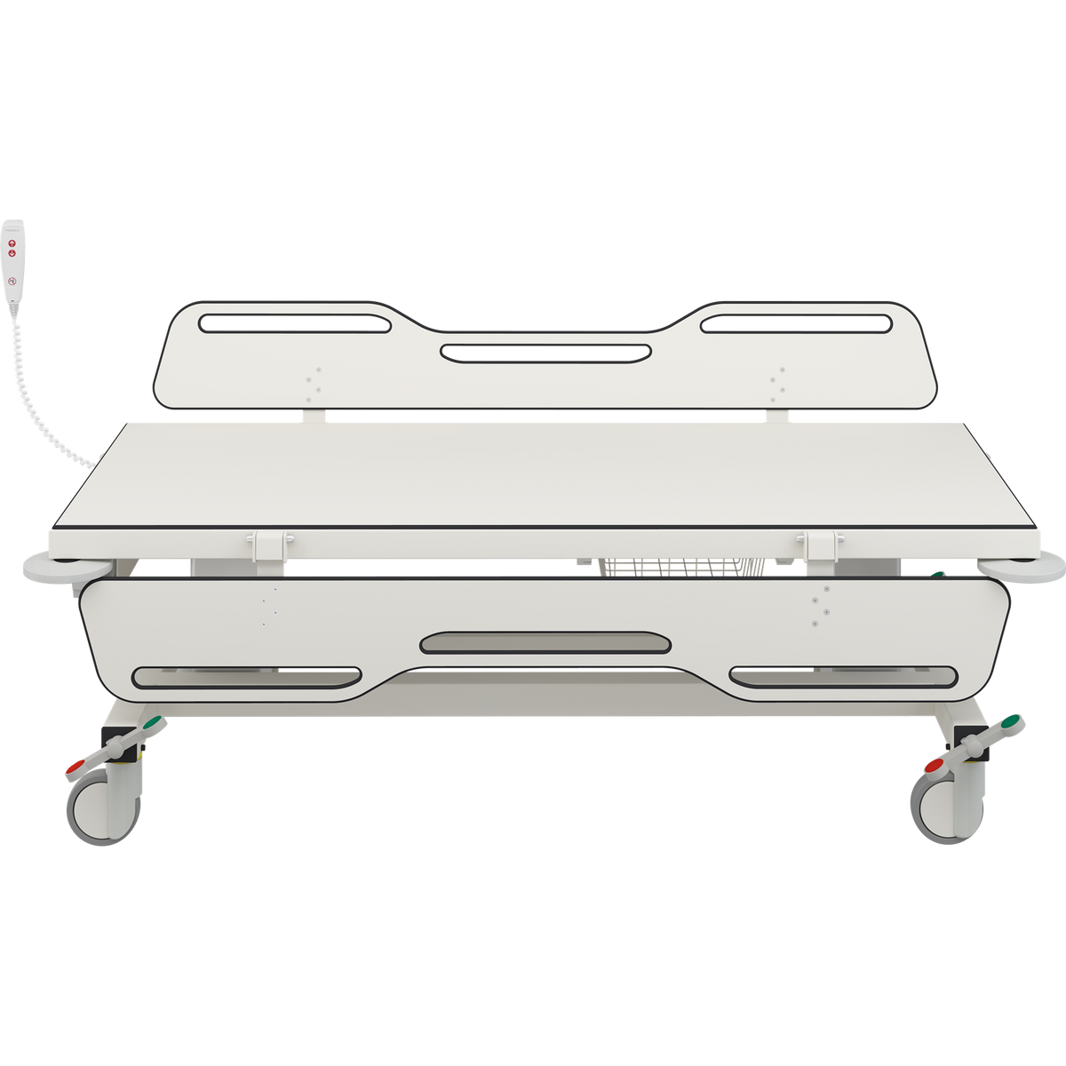Pressalit MCT 2 change trolley with fold-down sides