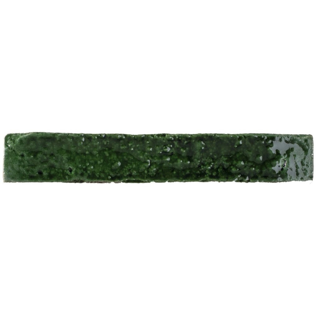 Avalon emerald green crackle gloss finger tile close-up