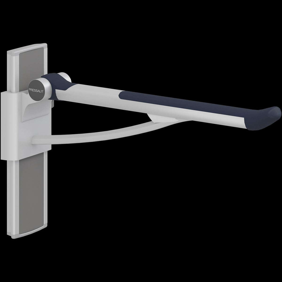Pressalit PLUS Support Arm, Height Adjustable, Wall-Mounted – Dark Blue