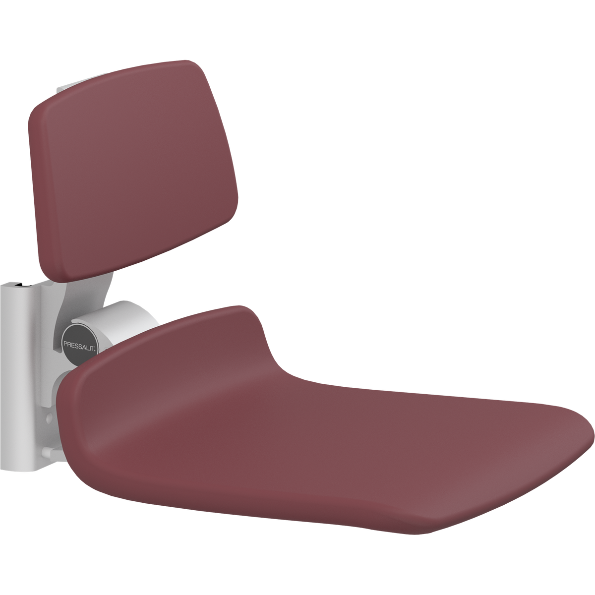 Pressalit PLUS replacement shower seat – 450 mm – Backrest Only, Standard Seat, Red