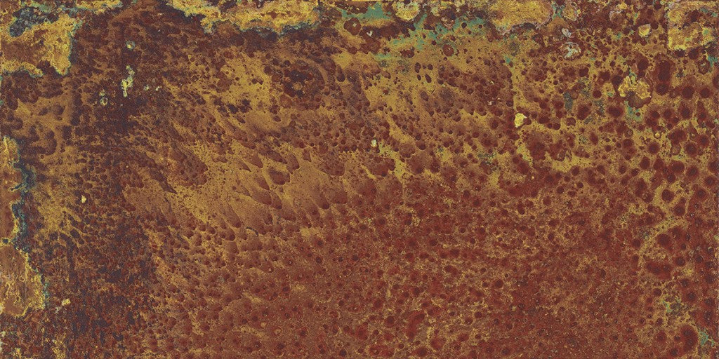 Biloxi rust metal effect porcelain tile 500x1000mm close-up