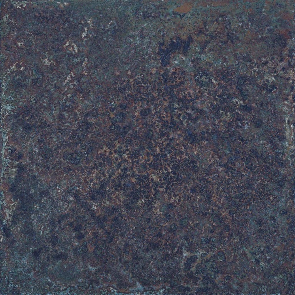 Biloxi sapphire metal effect textured porcelain wall and floor tile 1000x1000mm