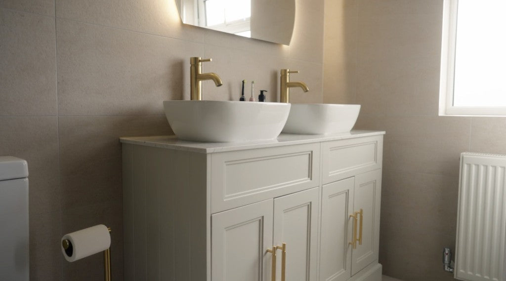 Bodega white 300x600mm matt porcelain tile in a room setting