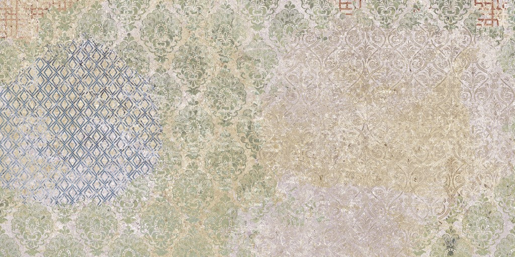 Boothbay blend vintage pattern porcelain tile 500x1000mm detail