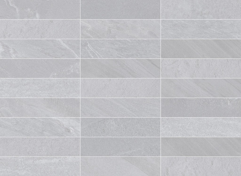 Branford light grey matt porcelain brick tile 70x280mm detail