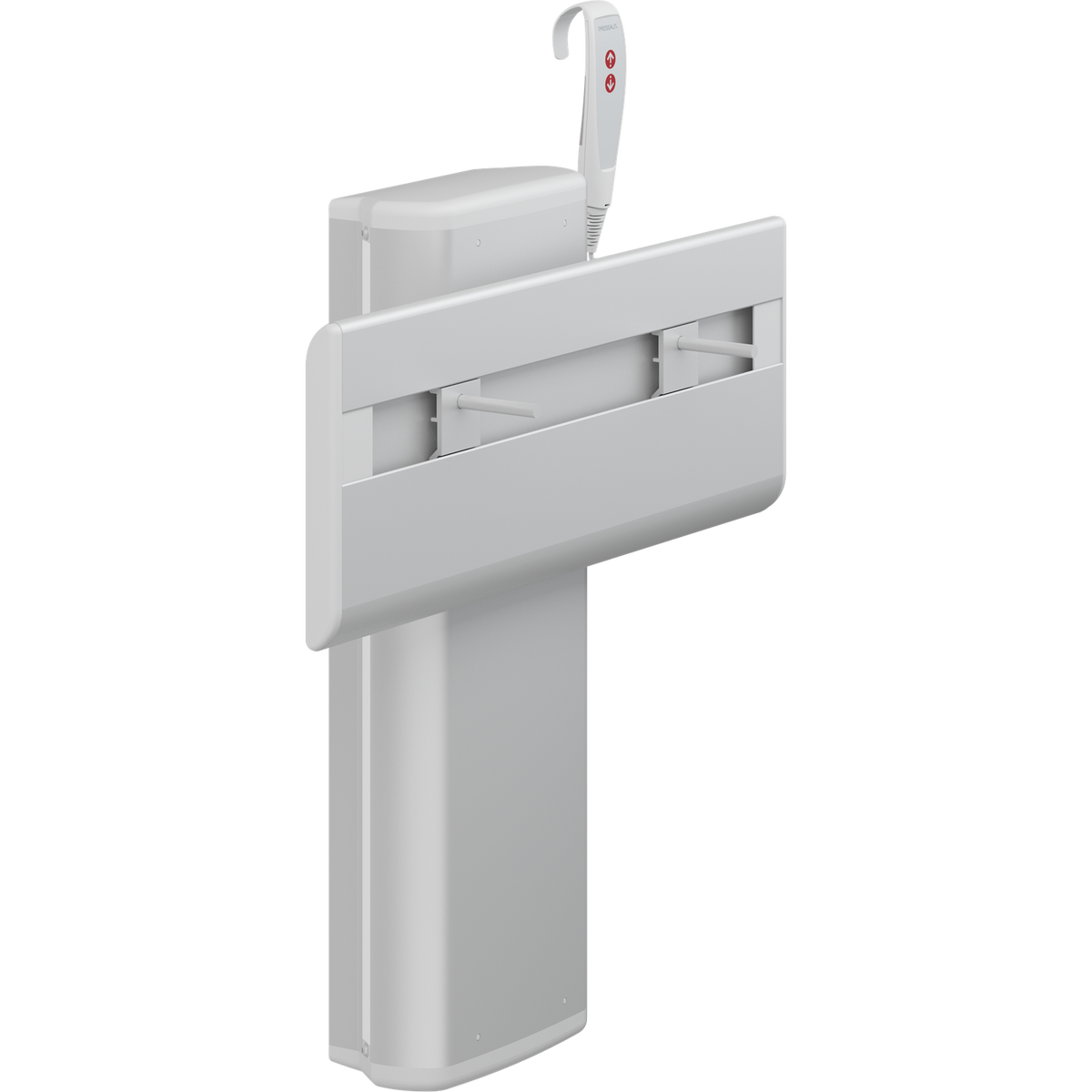 Pressalit PLUS wash basin bracket, electric with wired hand control