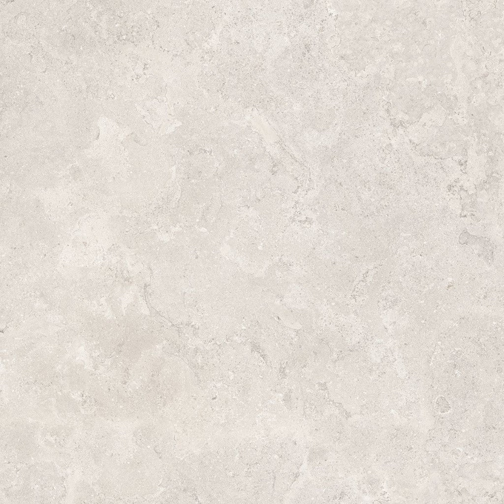 Carmel White Minimal Stone Effect Matt Porcelain Wall & Floor Tile 1000x1000mm, view 4