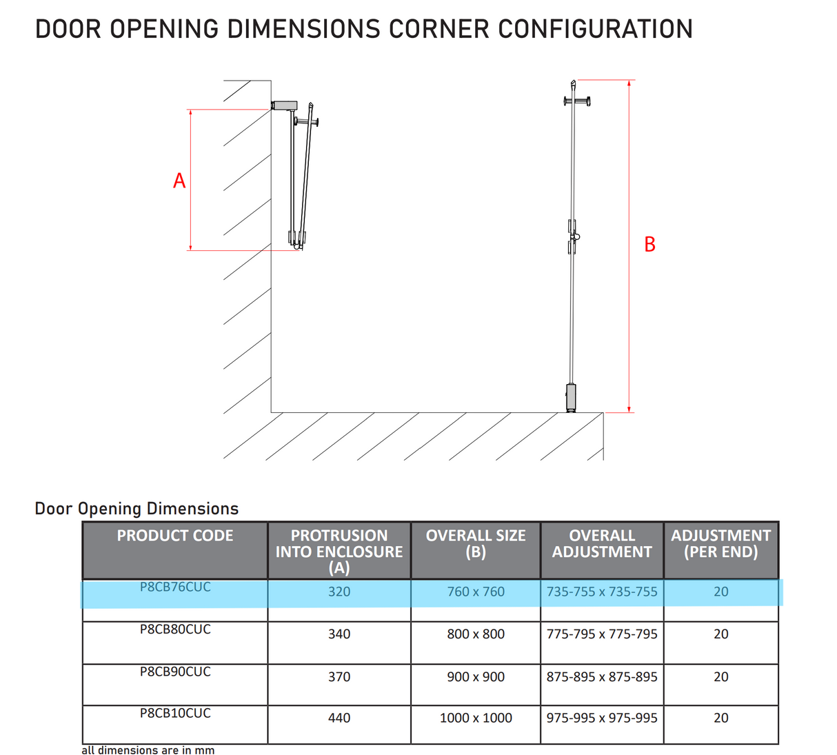 Impey Coram Premier 8 8mm Glass 760mm x 760mm Double Bi-Fold Door Shower Enclosure Chrome (P8CB76CUC)