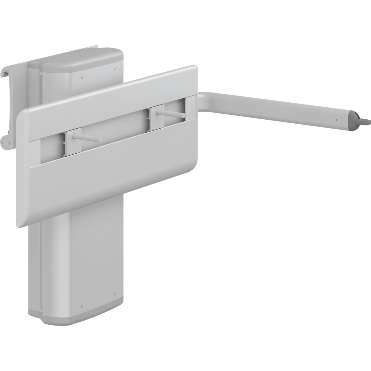 Pressalit PLUS track-mounted wash basin bracket, gas-assisted