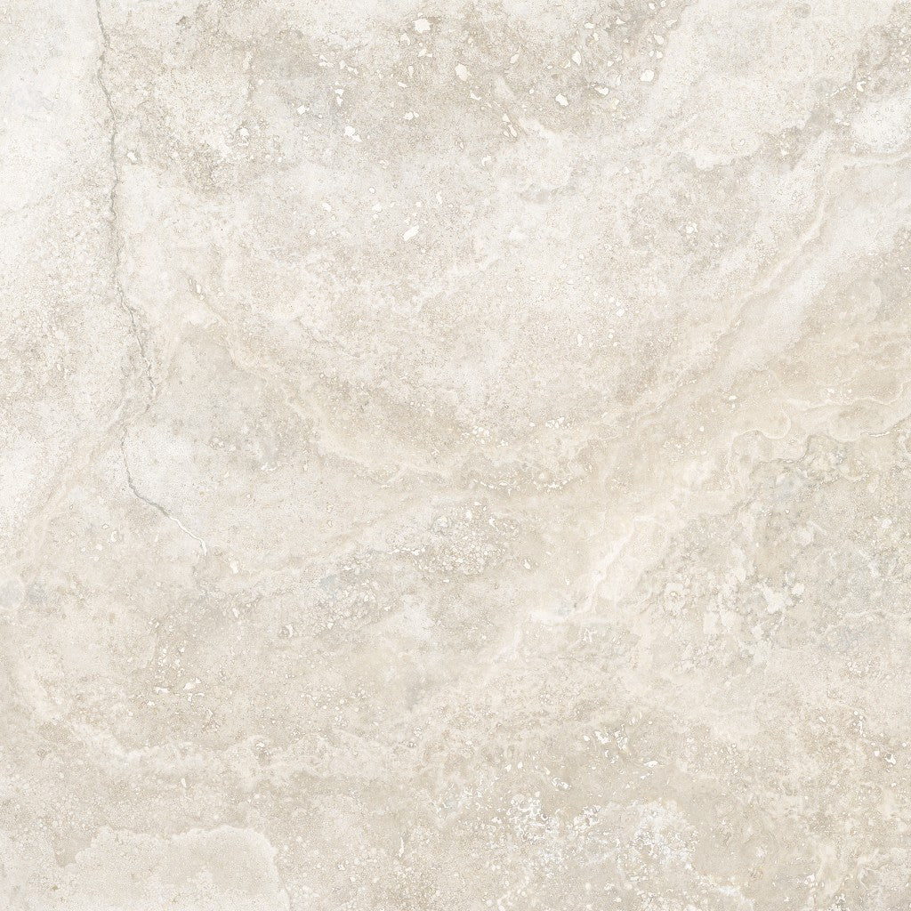 Charleston beige travertine-effect matt porcelain wall and floor tile 1200x1200mm, main view