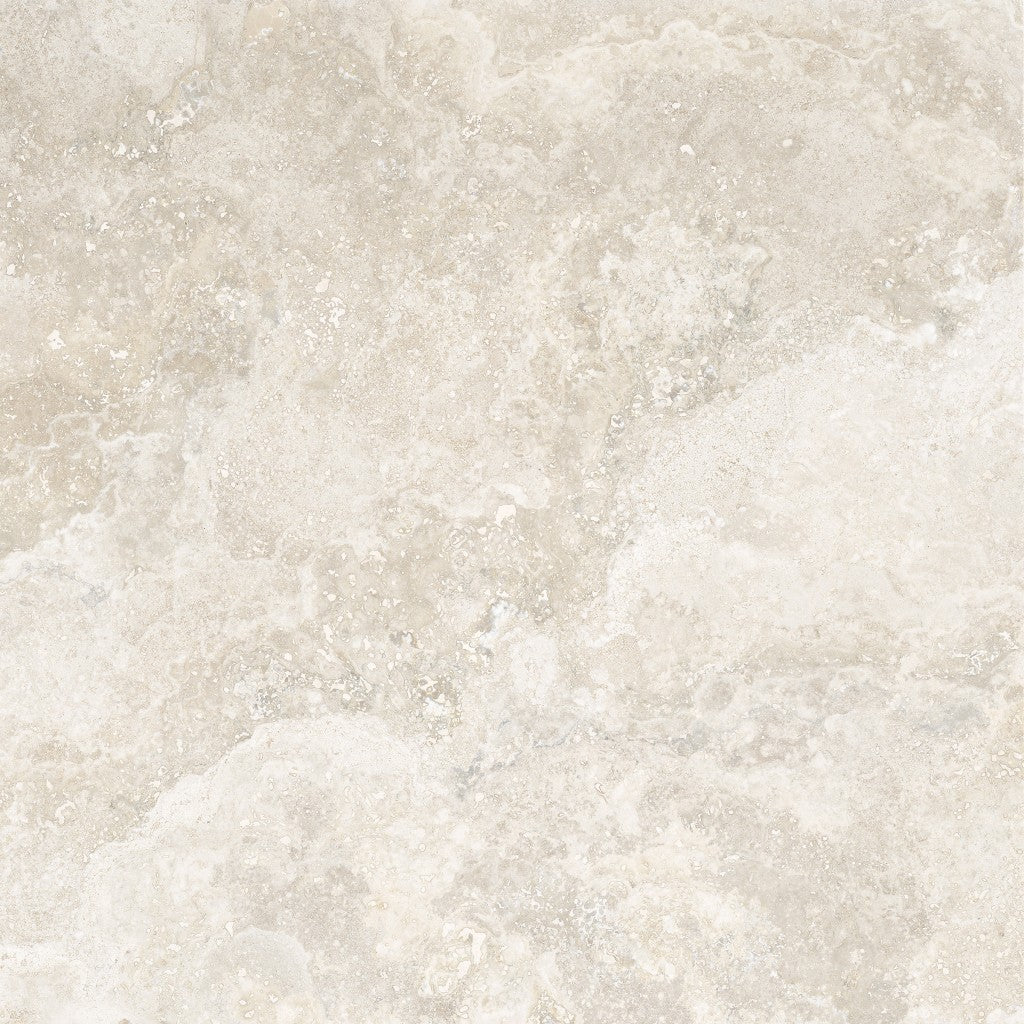 Charleston beige travertine-effect matt porcelain 1200x1200mm slab, room setting