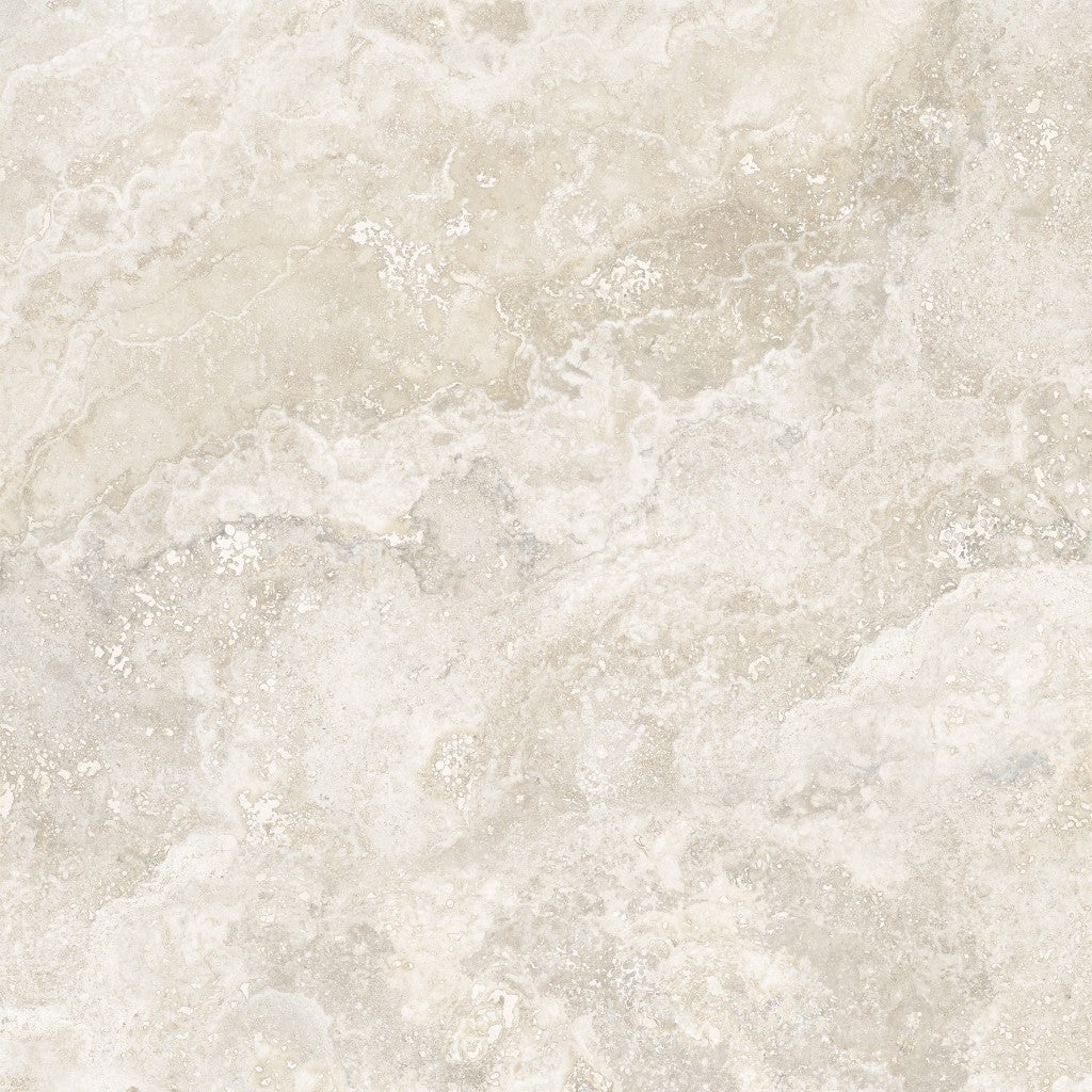 Charleston beige travertine-effect matt porcelain 1200x1200mm slab, surface detail