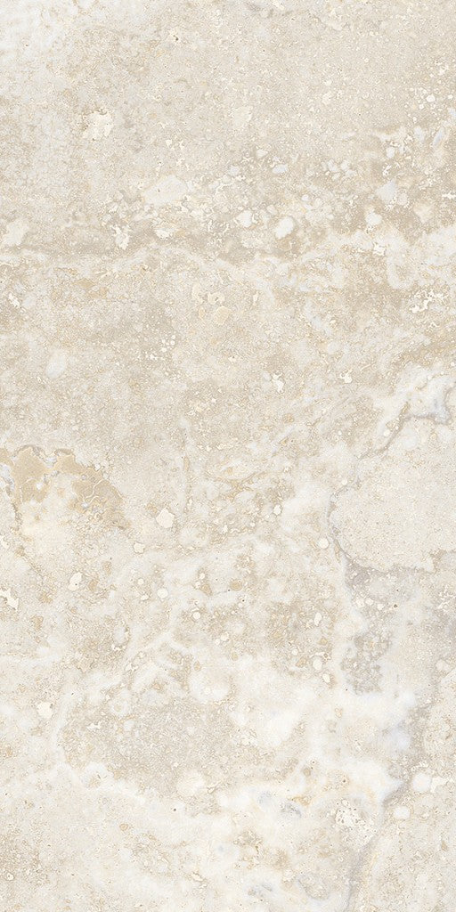 Charleston beige travertine-effect matt porcelain 300x600mm tile, surface detail