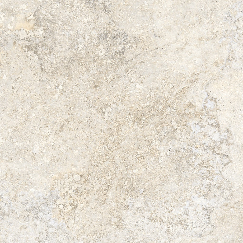 Charleston beige travertine-effect matt porcelain wall and floor tile 600x600mm, main view