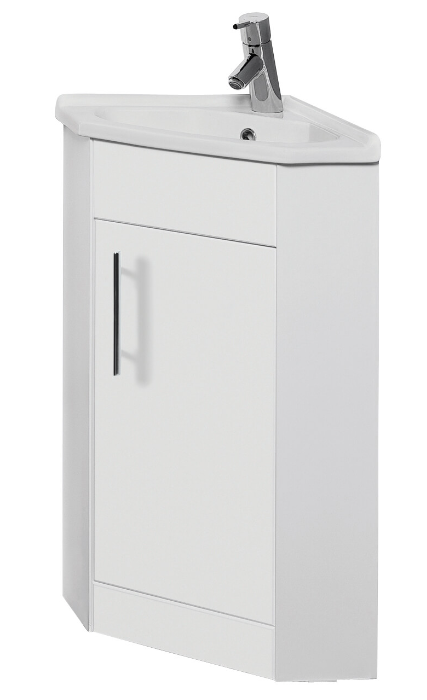 Kartell K-VIT Impakt Corner Vanity Unit with Basin-White Gloss (IMP405CORN RWFCORNBAS)