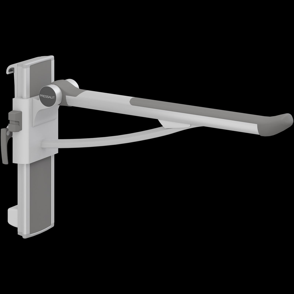 Pressalit PLUS Support Arm, Height & Sideways Adjustable – Anthracite Grey