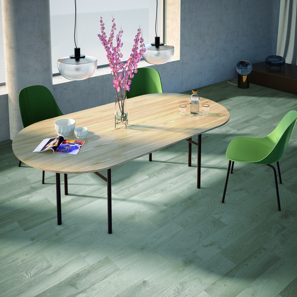 Del Mar grey wood-effect anti-slip porcelain wall and floor plank tile 202x802mm