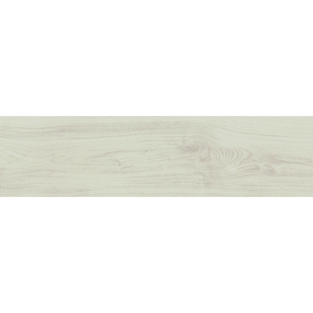 Del Mar white oak wood-effect anti-slip porcelain plank 202x802mm, single plank