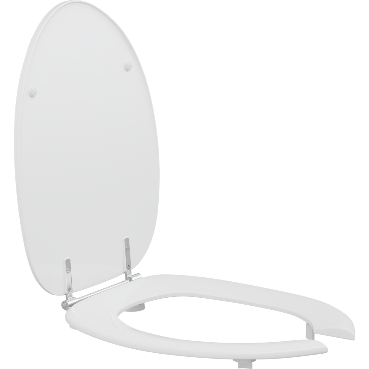 Pressalit Dania toilet seat with cover and open front, white