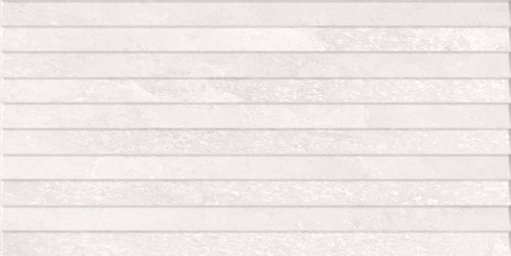 Edgartown white overlap decor 300x600mm tile face
