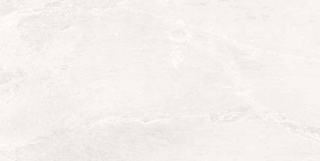 Edgartown white matt ceramic wall tile 300x600mm face
