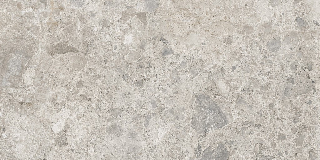 Fairhope Grey Mix stone effect matt porcelain wall and floor tile 300x600mm