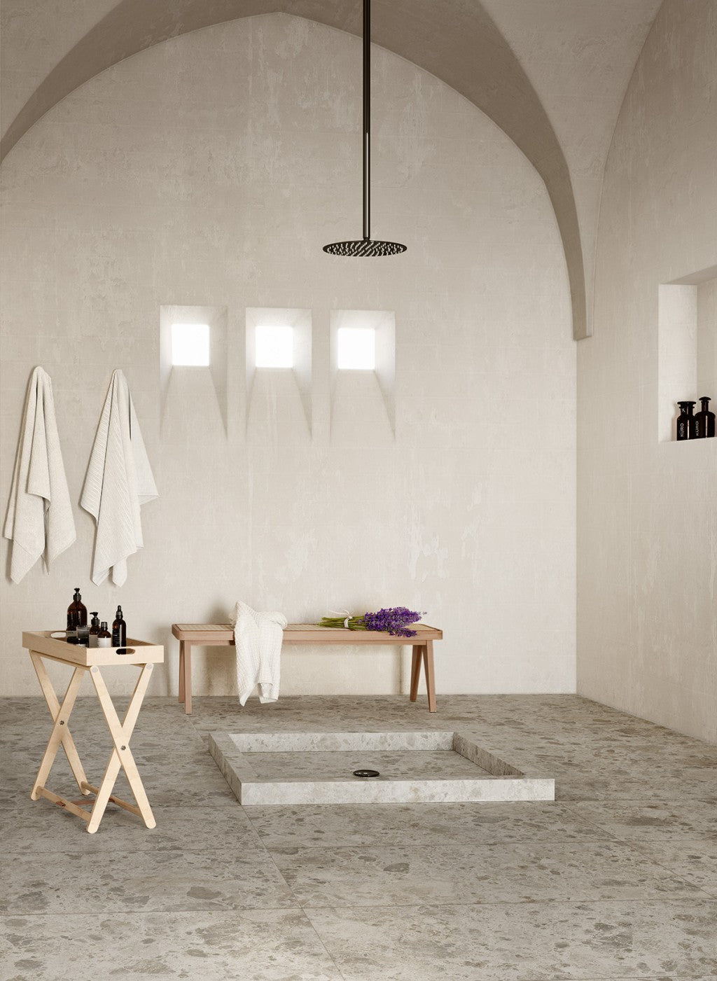 Fairhope Grey Mix stone effect matt porcelain wall and floor tile 600x1200mm – image 2