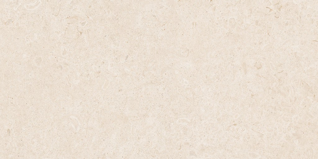 Fairhope White stone effect matt porcelain wall and floor tile 300x600mm
