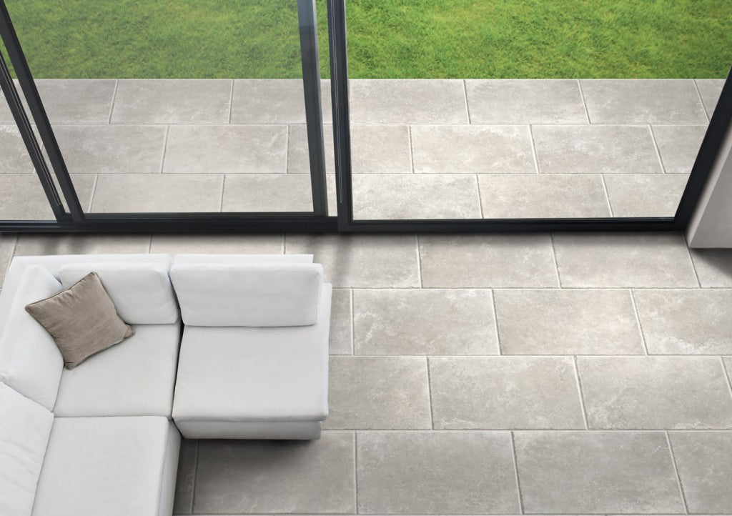 Galveston grey 20mm cement effect paving slab surface