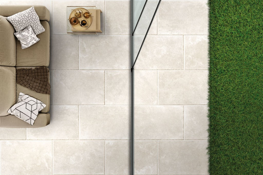 Galveston sand cement effect matt porcelain outdoor paving slab 600x900x20mm