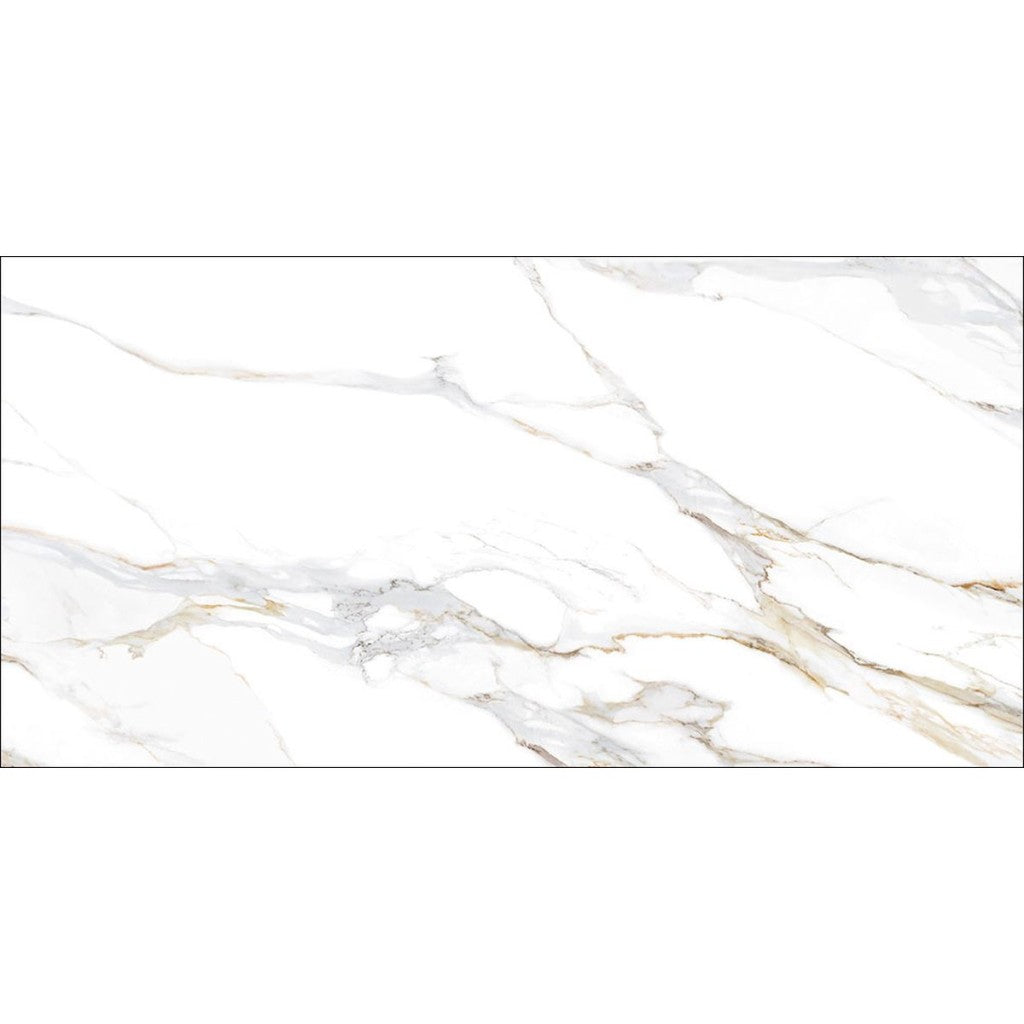 Hatteras Calacatta Gold matt porcelain 600x1200mm tile face