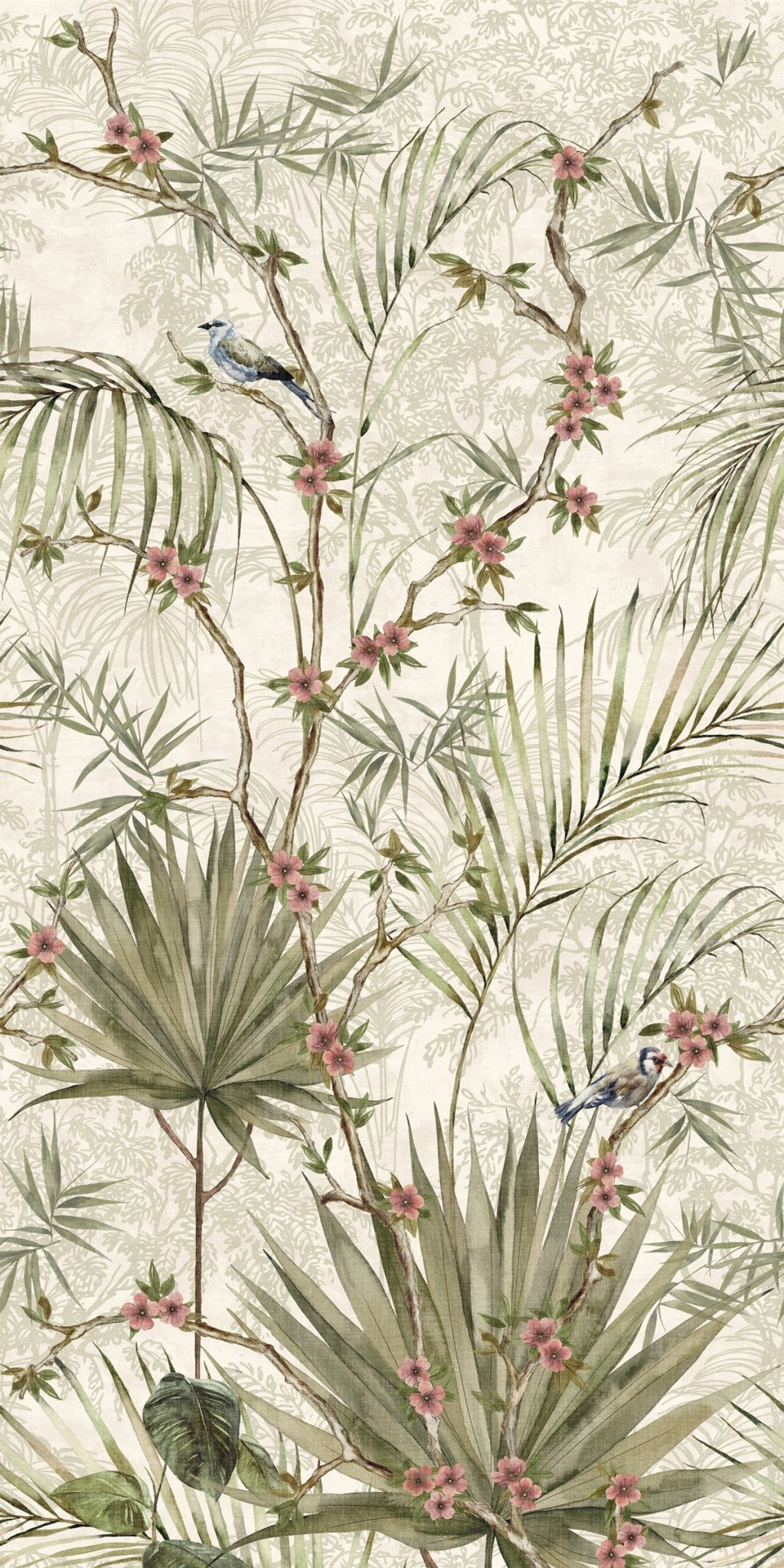 Hyannis Jungle satin porcelain wall tile detail