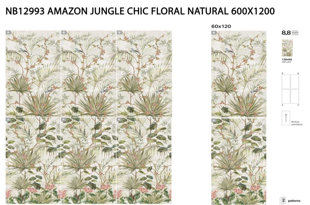 Hyannis Jungle two-panel mural layout