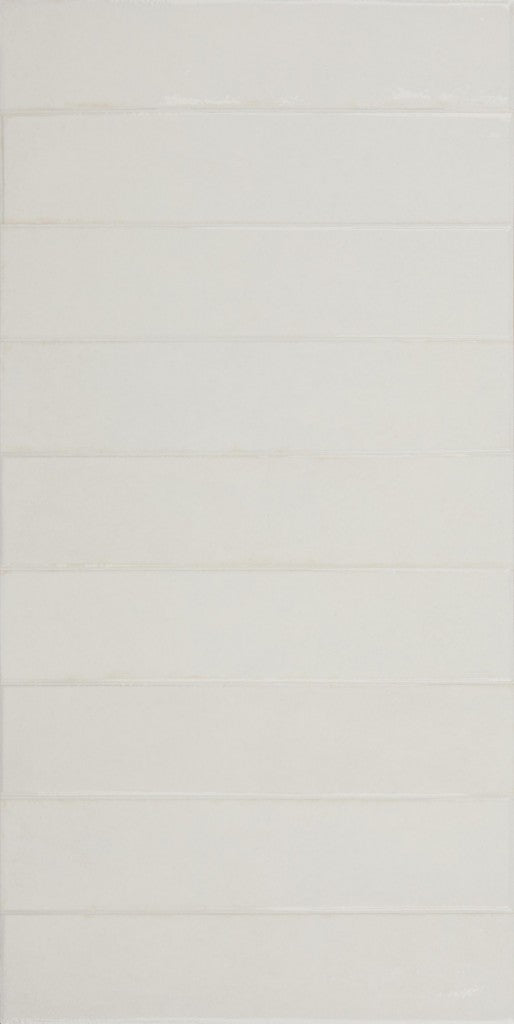 La Jolla white gloss brick effect porcelain tile 300x600mm face