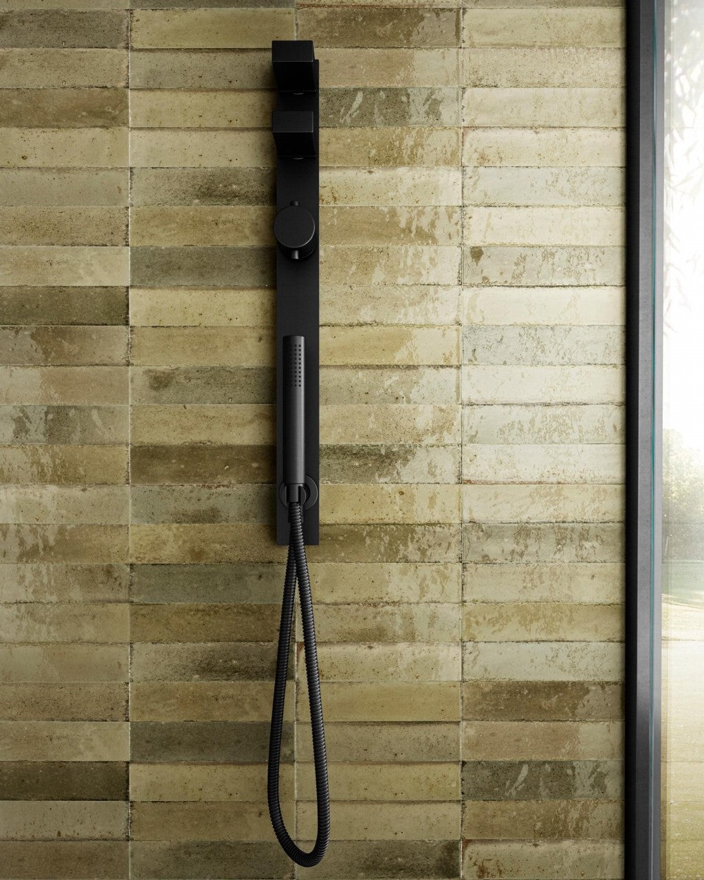 Montauk musk gloss porcelain tile 240x60mm room setting