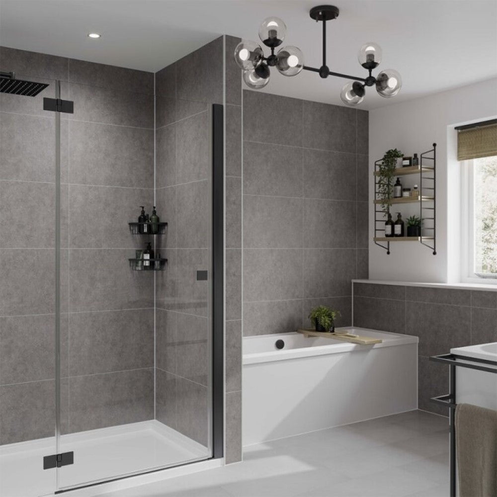 Multipanel Pure Grey Mineral Bathroom Wall Panel – Matt, photo 5
