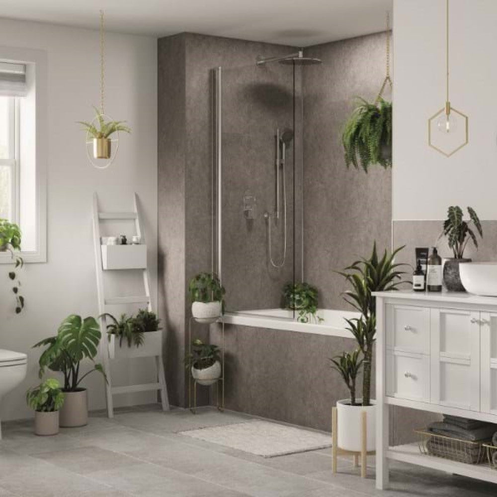 Multipanel Pure Grey Mineral Bathroom Wall Panel – Matt, photo 6