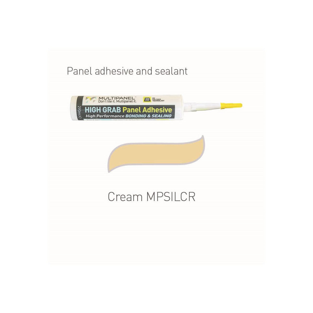 Multipanel High Grab Panel Adhesive & Sealant 290ml, Cream