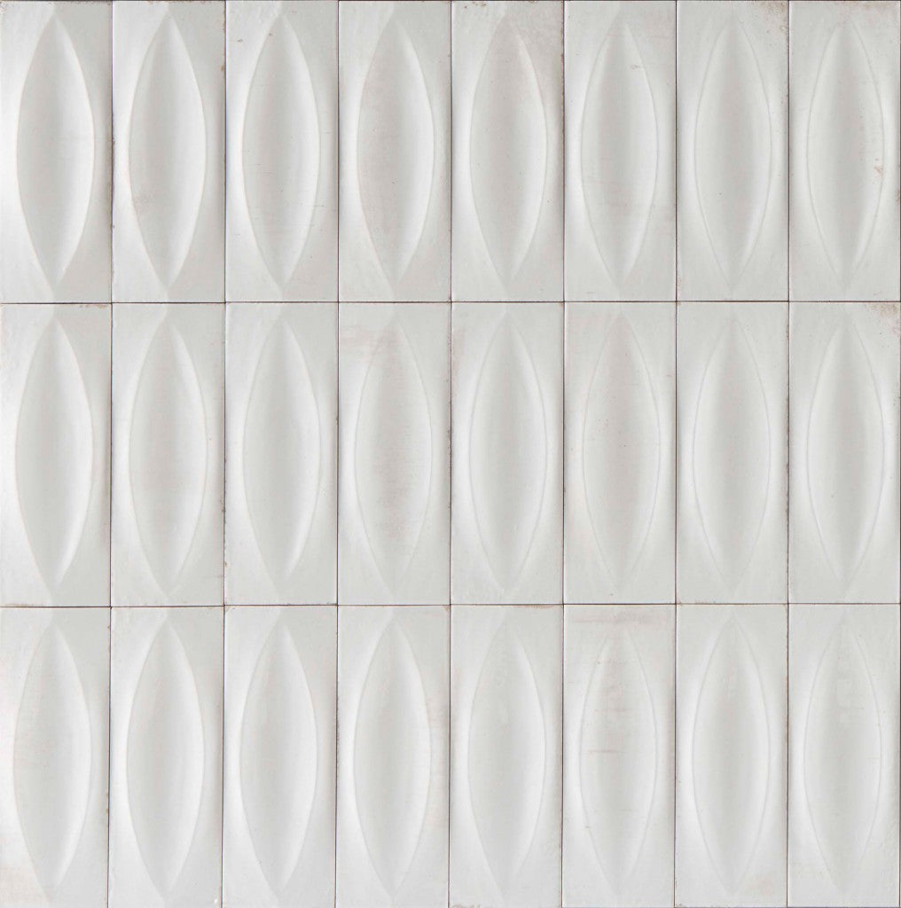 Nantucket White Eye Decor gloss porcelain wall and floor brick tile 75x200mm – image 2
