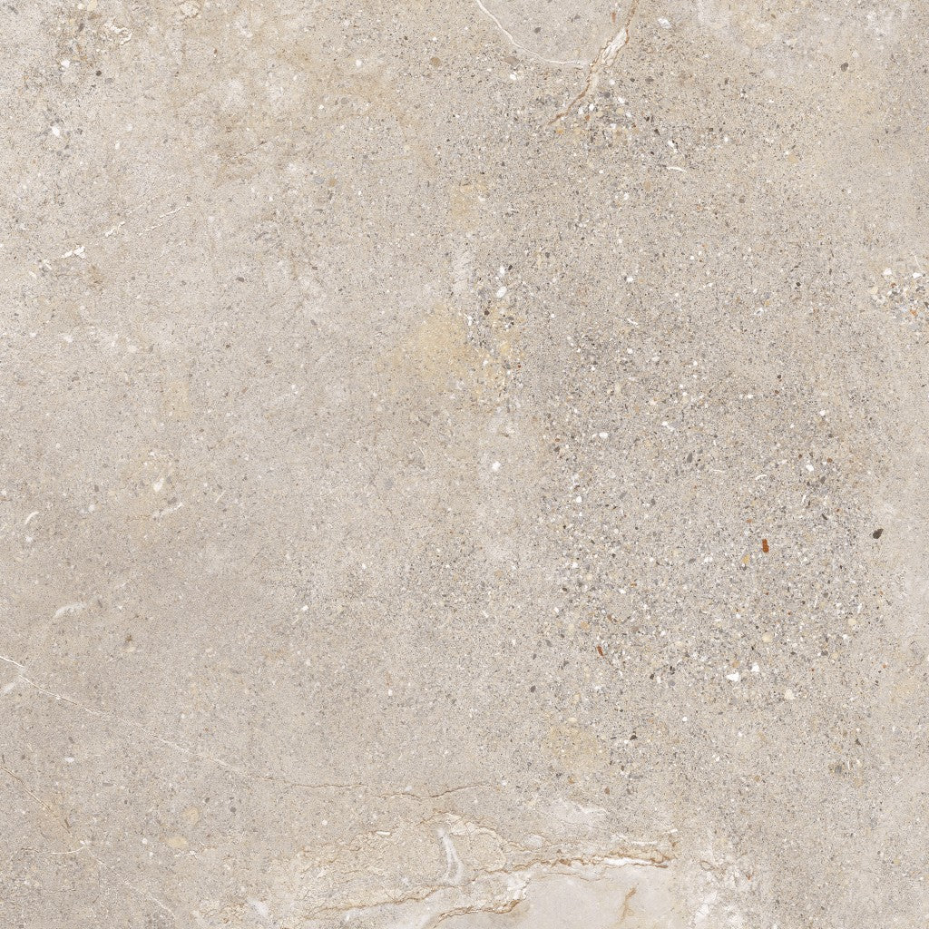 Ocean City greige stone effect matt porcelain tile 600x600mm