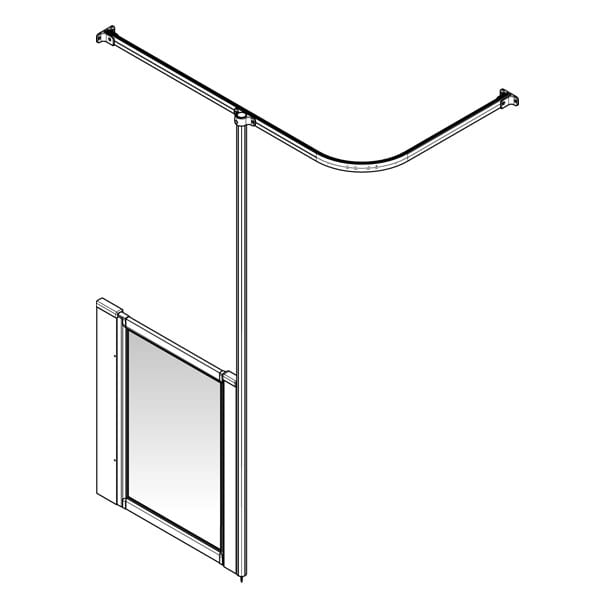 AKW Option H Half Height Shower Screen Set for Shower Trays, photo 4